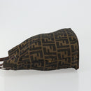 FENDI Zucca Canvas Hand Bag Black Brown Auth 185020-5