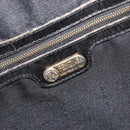 FENDI Mamma Baguette Schultertasche Wildleder Schwarz Gold Auth 185022-19