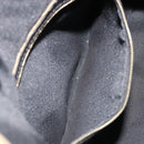 FENDI Mamma Baguette Schultertasche Wildleder Schwarz Gold Auth 185022-23