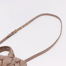 Miu Miu Matelasse Hand Bag Leather 2way Beige Gold Auth 185023-15