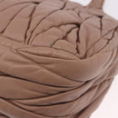 Miu Miu Matelasse Hand Bag Leather 2way Beige Gold Auth 185023-19