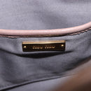 Miu Miu Matelasse Hand Bag Leather 2way Beige Gold Auth 185023-21