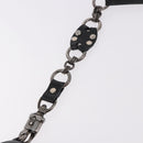 PRADA Chain Shoulder Bag Leather Black Silver Auth 185024SAM-9