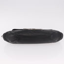 PRADA Chain Shoulder Bag Leather Black Silver Auth 185024SAM-5