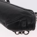 PRADA Chain Shoulder Bag Leather Black Silver Auth 185024SAM-18
