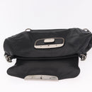 PRADA Chain Shoulder Bag Leather Black Silver Auth 185024SAM-20