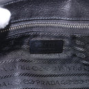 PRADA Chain Shoulder Bag Leather Black Silver Auth 185024SAM-21