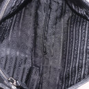 PRADA Chain Shoulder Bag Leather Black Silver Auth 185024SAM-10