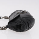 PRADA Chain Shoulder Bag Leather Black Silver Auth 185024SAM-4