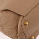 PRADA Tote Bag Canvas Leather 2way Beige Gold Auth 185028V-17