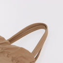 PRADA Tote Bag Canvas Leather 2way Beige Gold Auth 185028V-14