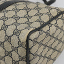 GUCCI GG Supreme Sherry Line Boston Bag PVC Navy Gold 012 3842 58 Auth 185029-10