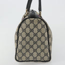 GUCCI GG Supreme Sherry Line Boston Bag PVC Navy Gold 012 3842 58 Auth 185029-4