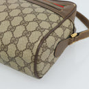 GUCCI GG Supreme Web Sherry Line Bag PVC Beige Gold 001 56 6472 Auth 185031-14