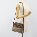 GUCCI GG Supreme Web Sherry Line Bag PVC Beige Gold 001 56 6472 Auth 185031-23
