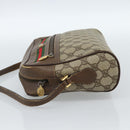 GUCCI GG Supreme Web Sherry Line Bag PVC Beige Gold 001 56 6472 Auth 185031-3