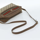 GUCCI GG Supreme Web Sherry Line Bag PVC Beige Gold 001 56 6472 Auth 185031-7