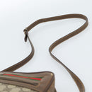 GUCCI GG Supreme Web Sherry Line Bag PVC Beige Gold 001 56 6472 Auth 185031-8