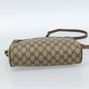 GUCCI GG Supreme Web Sherry Line Bag PVC Beige Gold 001 56 6472 Auth 185031-5