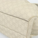 GUCCI GG Canvas Guccissima Sukey Hand Bag Leather Ivory Gold 211944 Auth 185032V-9