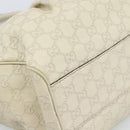 GUCCI GG Canvas Guccissima Sukey Hand Bag Leather Ivory Gold 211944 Auth 185032V-16