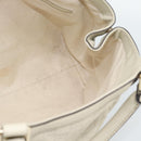 GUCCI GG Canvas Guccissima Sukey Hand Bag Leather Ivory Gold 211944 Auth 185032V-19
