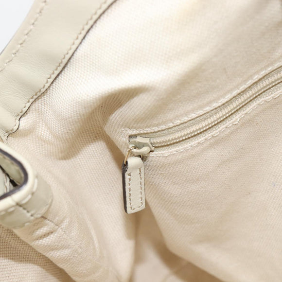 GUCCI GG Canvas Guccissima Sukey Hand Bag Leather Ivory Gold 211944 Auth 185032V