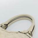 GUCCI GG Canvas Guccissima Sukey Hand Bag Leather Ivory Gold 211944 Auth 185032V-8