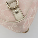 GUCCI GG Canvas Abbey Shoulder Bag Pink Gold 130738 Auth 185033V-14