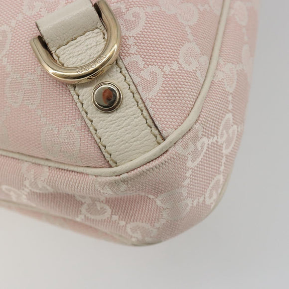 GUCCI GG Canvas Abbey Shoulder Bag Pink Gold 130738 Auth 185033V