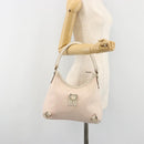 GUCCI GG Canvas Abbey Shoulder Bag Pink Gold 130738 Auth 185033V-24