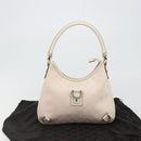 GUCCI GG Canvas Abbey Shoulder Bag Pink Gold 130738 Auth 185033V-12