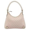 GUCCI GG Canvas Abbey Shoulder Bag Pink Gold 130738 Auth 185033V-2