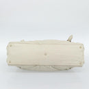 GUCCI Horsebit Boston Bag Leather Gold Ivory 189890 Auth 185034V-10
