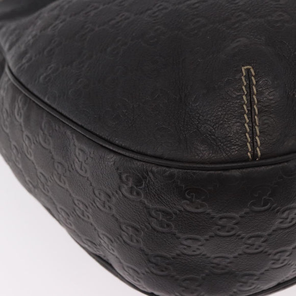 GUCCI GG Canvas Guccissima Bag Leather Dark Brown Gold 233604 Auth 185035V