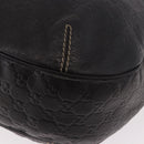 GUCCI GG Canvas Guccissima Bag Leather Dark Brown Gold 233604 Auth 185035V-11