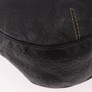 GUCCI GG Canvas Guccissima Bag Leather Dark Brown Gold 233604 Auth 185035V-12