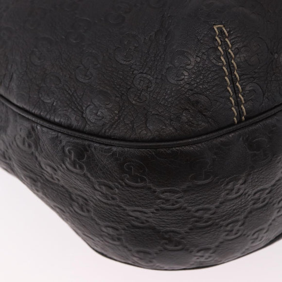 GUCCI GG Canvas Guccissima Bag Leather Dark Brown Gold 233604 Auth 185035V