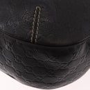 GUCCI GG Canvas Guccissima Bag Leather Dark Brown Gold 233604 Auth 185035V-13