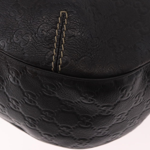 GUCCI GG Canvas Guccissima Bag Leather Dark Brown Gold 233604 Auth 185035V
