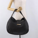 GUCCI GG Canvas Guccissima Bag Leather Dark Brown Gold 233604 Auth 185035V-22
