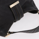 GUCCI GG Canvas Guccissima Bag Leather Dark Brown Gold 233604 Auth 185035V-6
