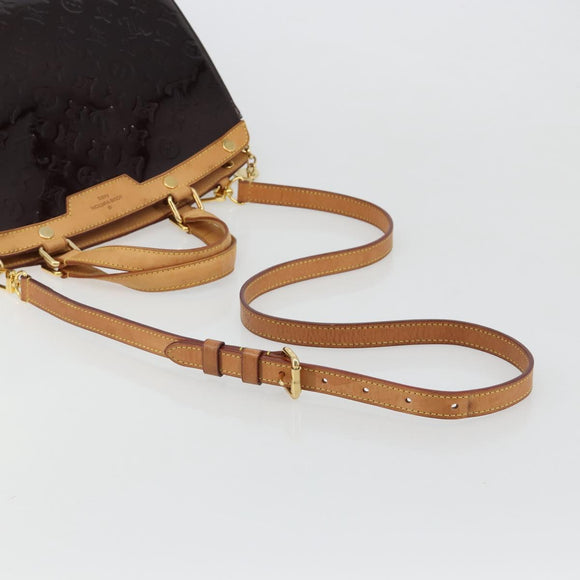 LOUIS VUITTON Monogram Vernis Blair GM Bag 2way Amarante M91616 LV Auth 185036