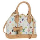 LOUIS VUITTON Monogram LV x TM Alma BB Hand Bag 2way White M13078 Auth 185039SM-1