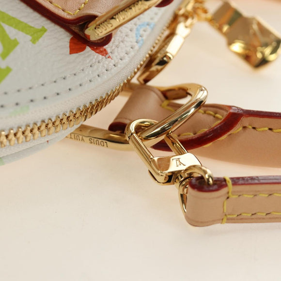 LOUIS VUITTON Monogram LV x TM Alma BB Hand Bag 2way White M13078 Auth 185039SM