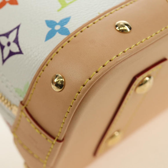 LOUIS VUITTON Monogram LV x TM Alma BB Hand Bag 2way White M13078 Auth 185039SM