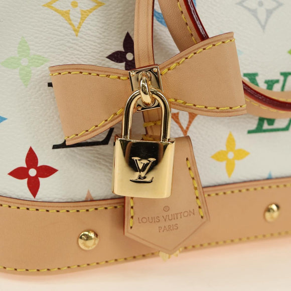 LOUIS VUITTON Monogram LV x TM Alma BB Hand Bag 2way White M13078 Auth 185039SM