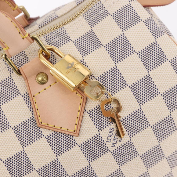 LOUIS VUITTON Damier Azur Speedy 30 Hand Bag N41533 LV Auth 185041SAM