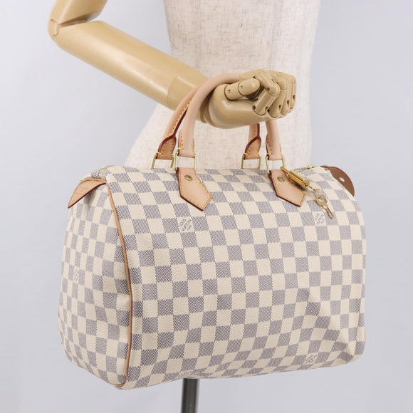 LOUIS VUITTON Damier Azur Speedy 30 Hand Bag N41533 LV Auth 185041SAM