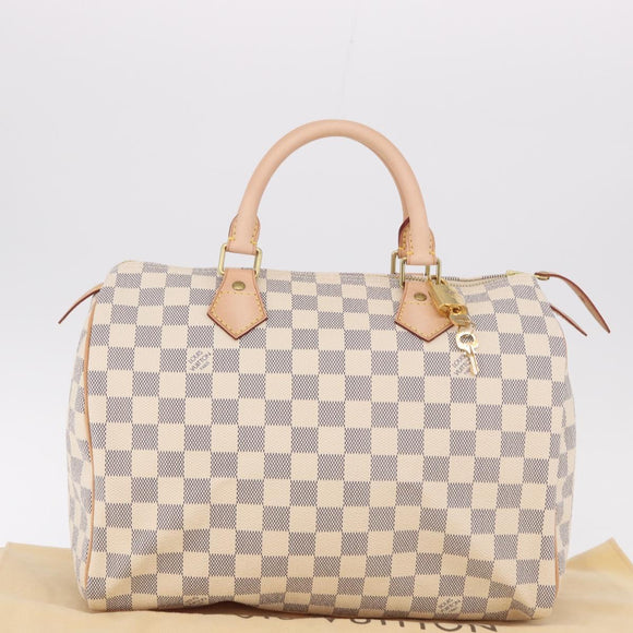 LOUIS VUITTON Damier Azur Speedy 30 Hand Bag N41533 LV Auth 185041SAM